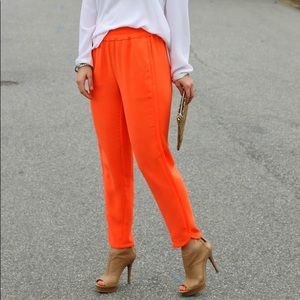 J. Crew Bright Orange Reese Pants NWT